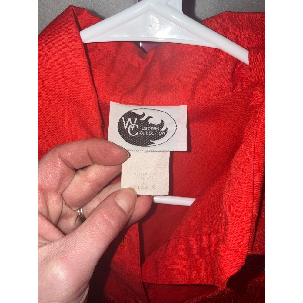 Western Collection Red Fringe Embroidered Western Shirt Womens Size 8 - Picture 3 of 8
